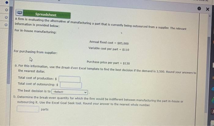be Spreadsheet A university currently has a
