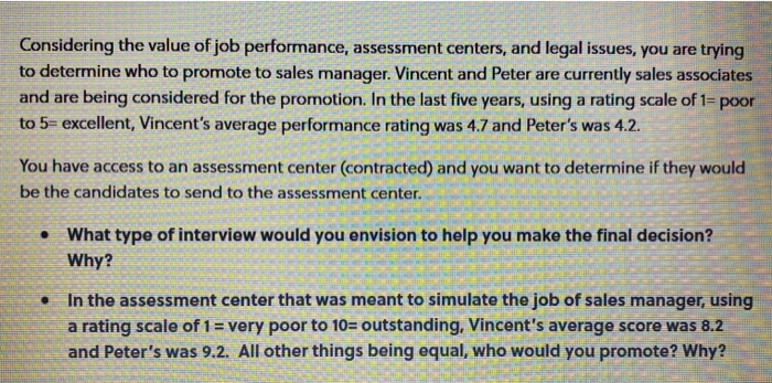 Considering the value of job performance,