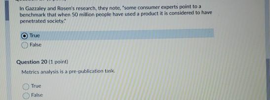 this is content planning true / false questions.