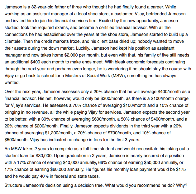 Jameson is a 32-year-old father of three who