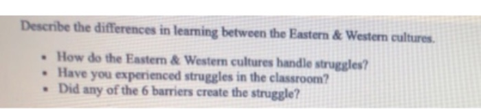 Describe the differences in learning between the