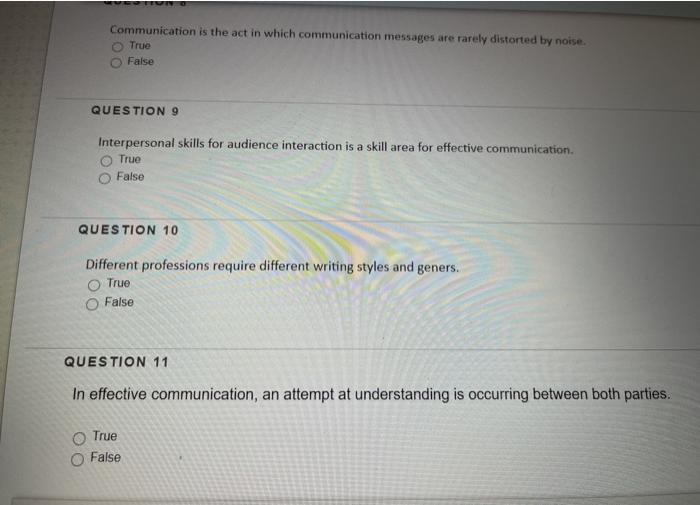 Communication is the act in which communication