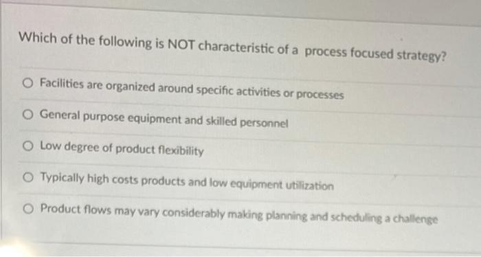 Which of the following is NOT characteristic of a