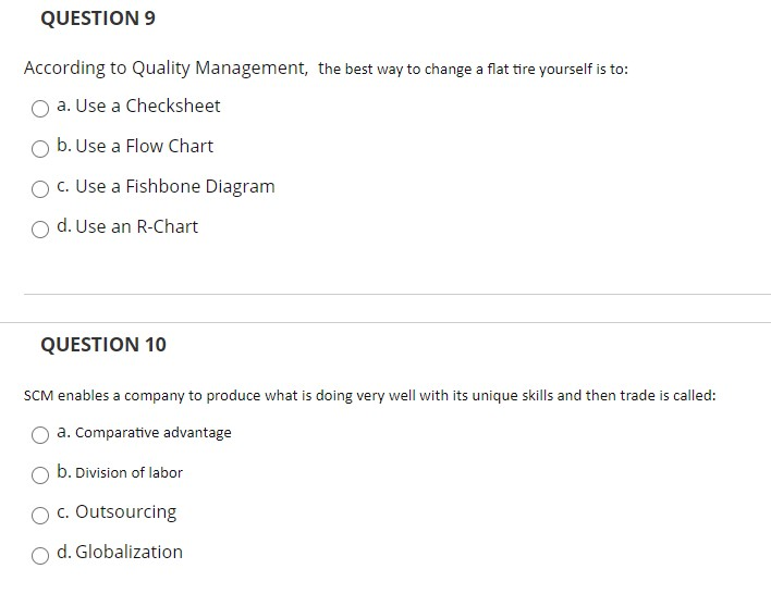 QUESTION 7 . Which of the following is a bad