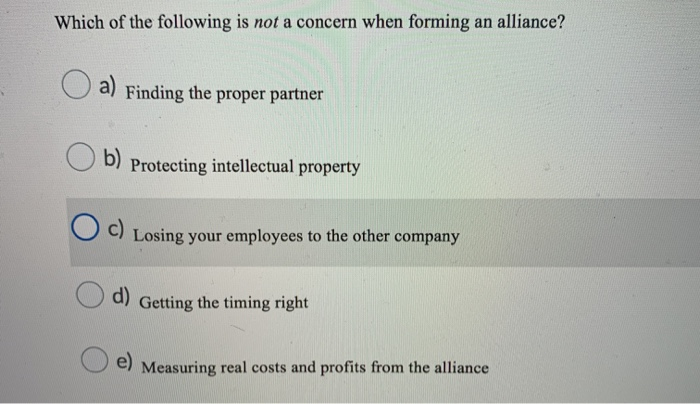 Which of the following is not a concern when