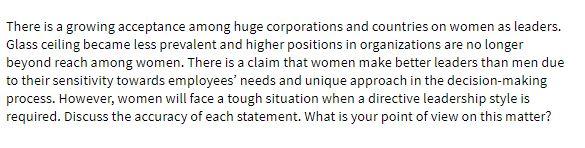 There is a growing acceptance among huge