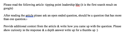 please help Please read the following article: