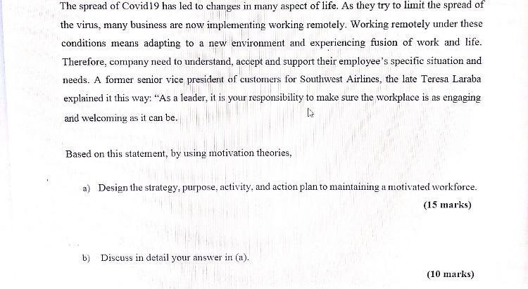 The spread of Covid19 has led to changes in many