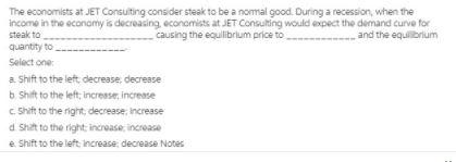 The economists at JET Consulting consider steak