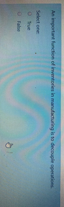 An important function of inventories in