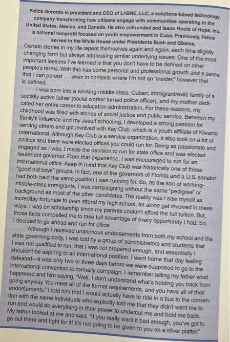 200-250 word response to the question at the end.