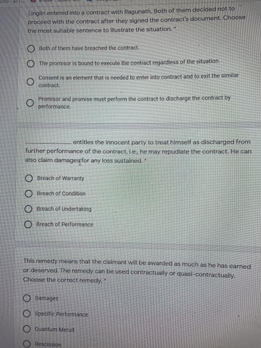 C) a Linglin entered into a contract with