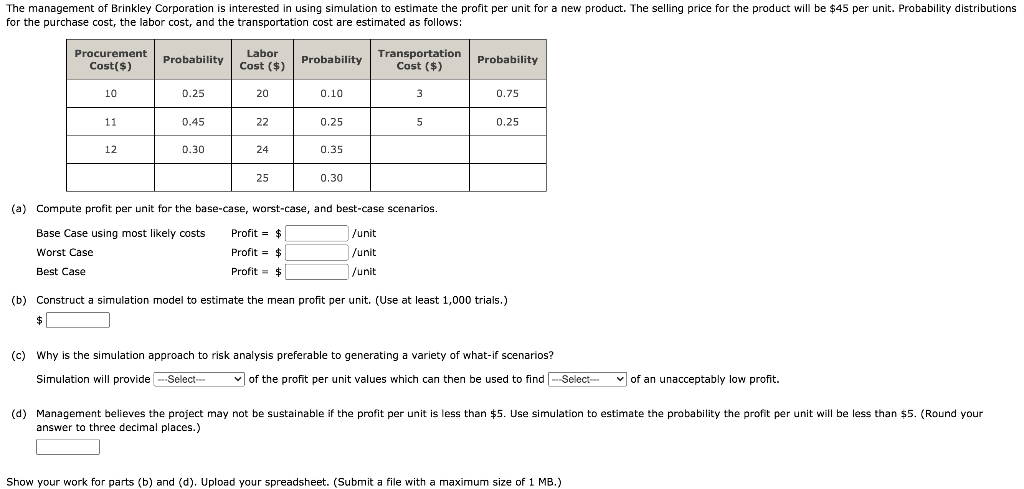 The management of Brinkley Corporation is