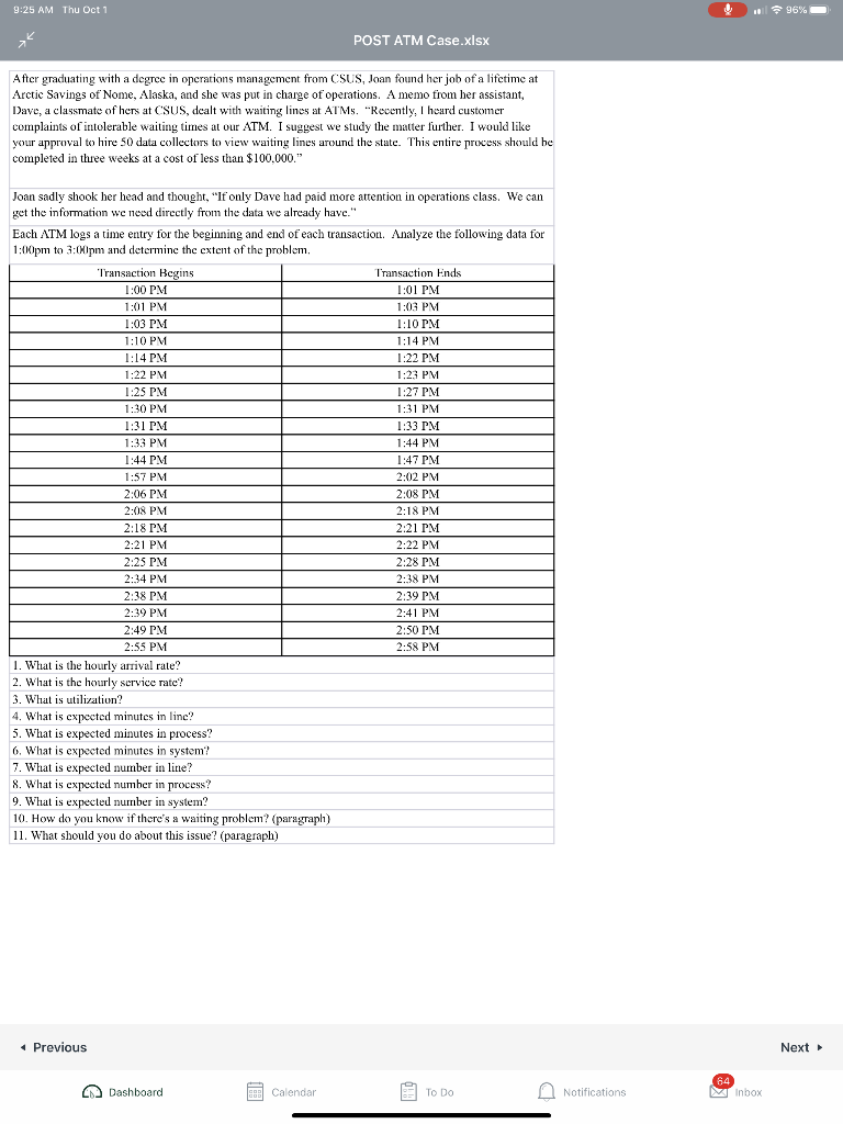 96% - 3.0 V4 9:25 AM Thu Oct 1 POST ATM Case.xlsx