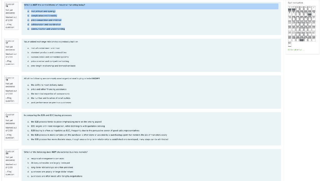 Queste 18 Which is NOT the contral theme of