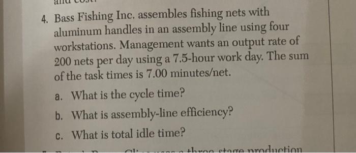 please answer question # 4 a, b, c 4. Bass
