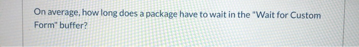 Throughput Rate: 450 packages per hour Percentage