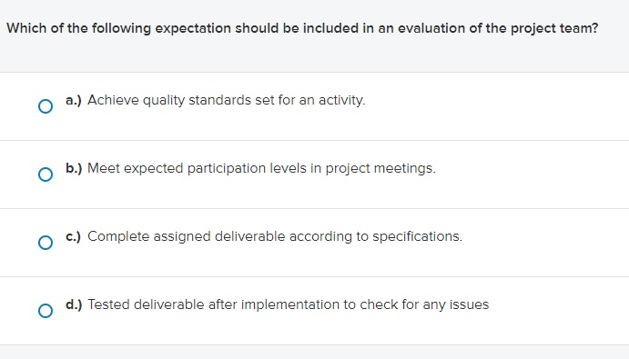 Which of the following expectation should be