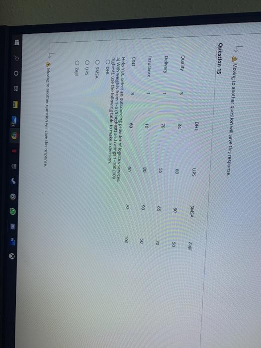 Moving to another question will save this