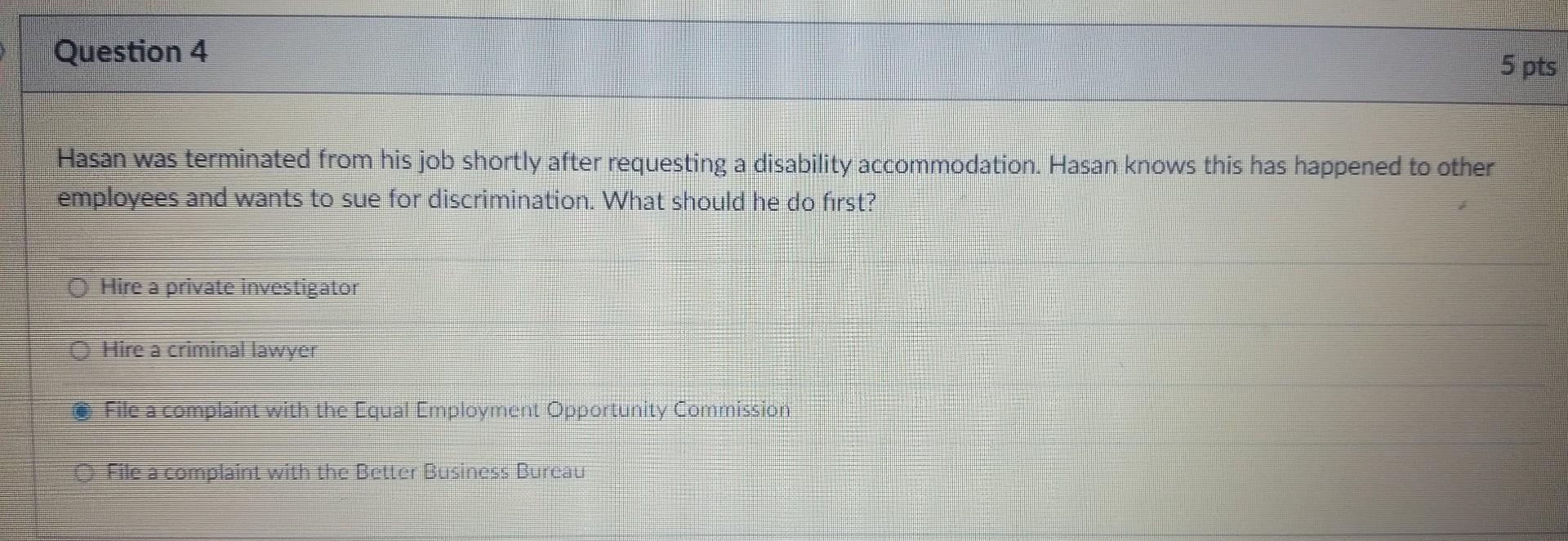 4, 6, 7, 8, 9 please Hasan was terminated from