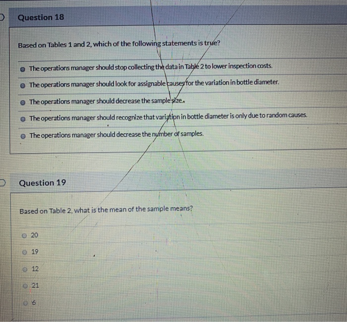 Formulas and Tables for Questions 12-21 Formulas