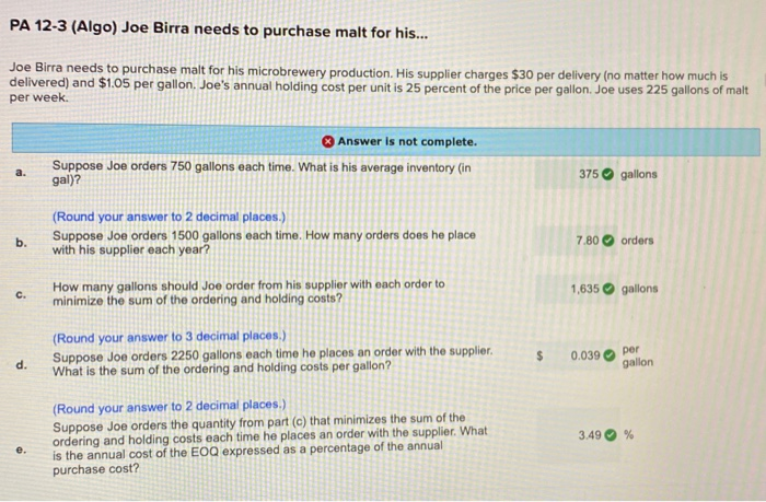 I just need f and g tonbe solved PA 12-3 (Algo)