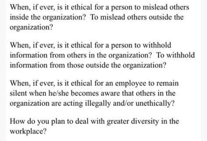 When, if ever, is it ethical for a person to