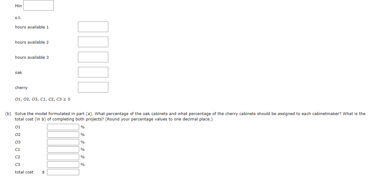 A linear programming computer package is needed.