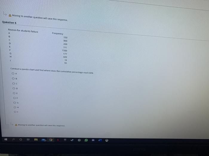 Moving to another question will save this