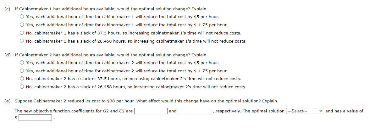 A linear programming computer package is needed.