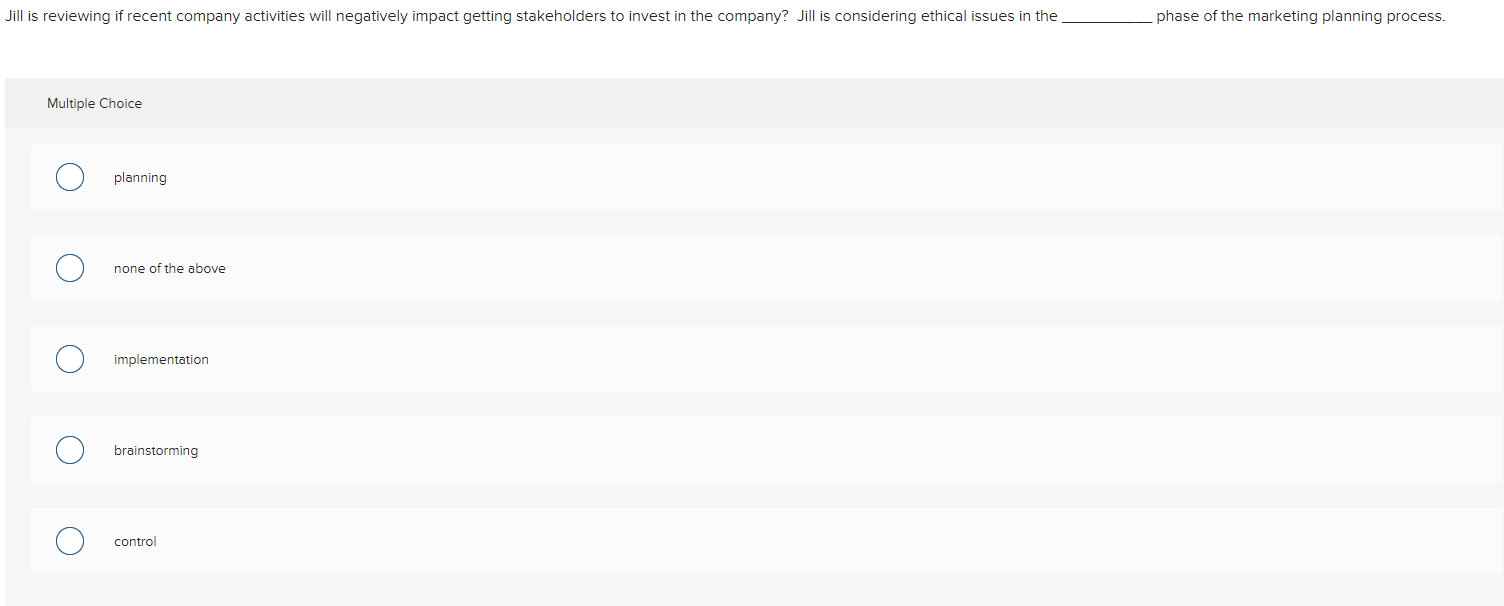 Jill is reviewing if recent company activities