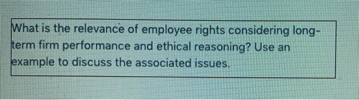 What is the relevance of employee rights