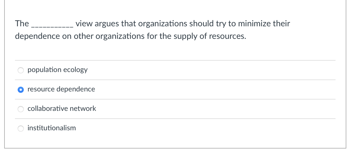 The view argues that organizations should try to