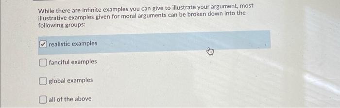 While there are infinite examples you can give to