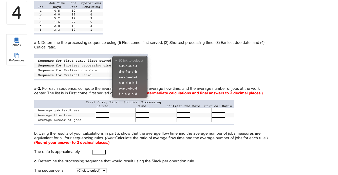 4 Job b b d Job Time (Days) 4.5 6.0 5.2 1.6 2.8