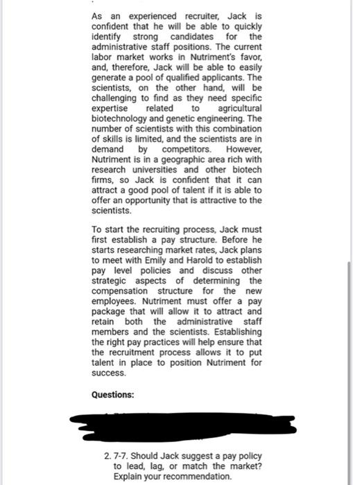 HR (compensation and benefits ) 2. 7-7. Should