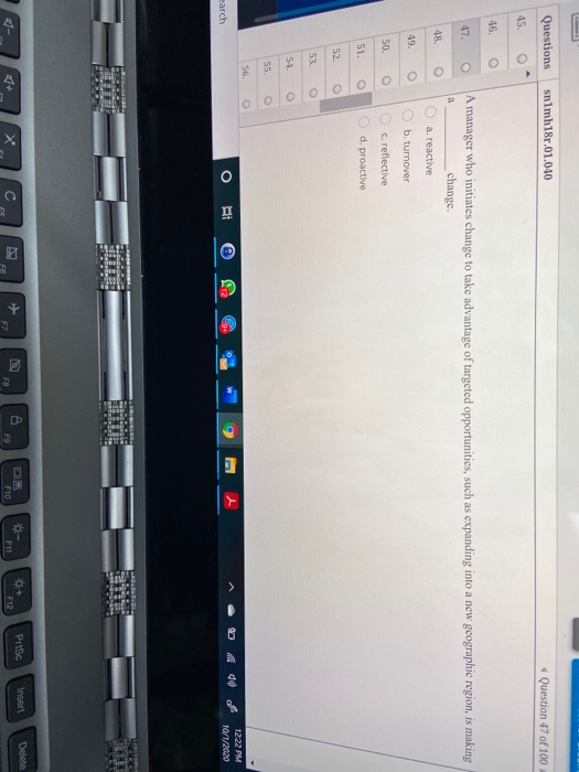 Questions snimh18r.01.040 Question 47 of 100 45.