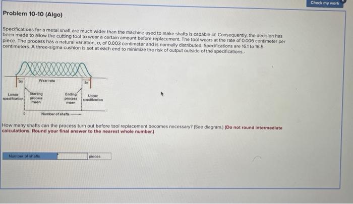 Specifications for a metal shaft are much wider