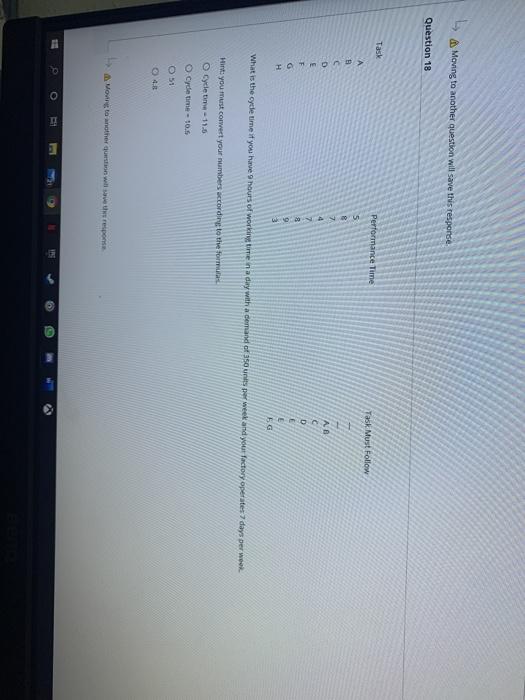 Moving to another question will save this