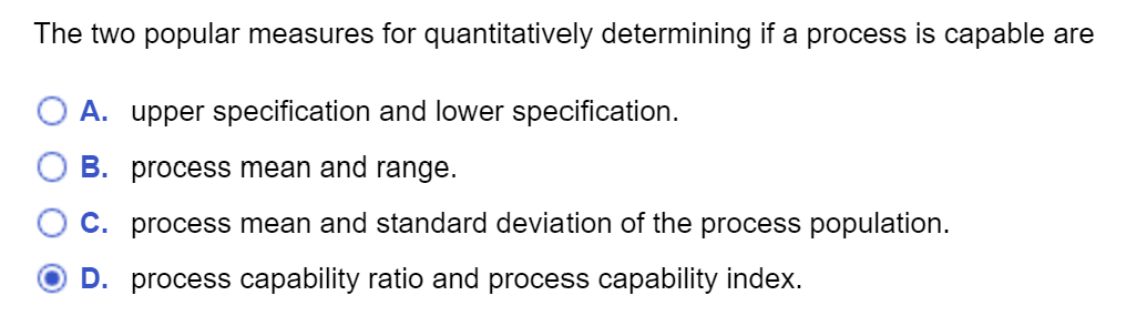 The two popular measures for quantitatively