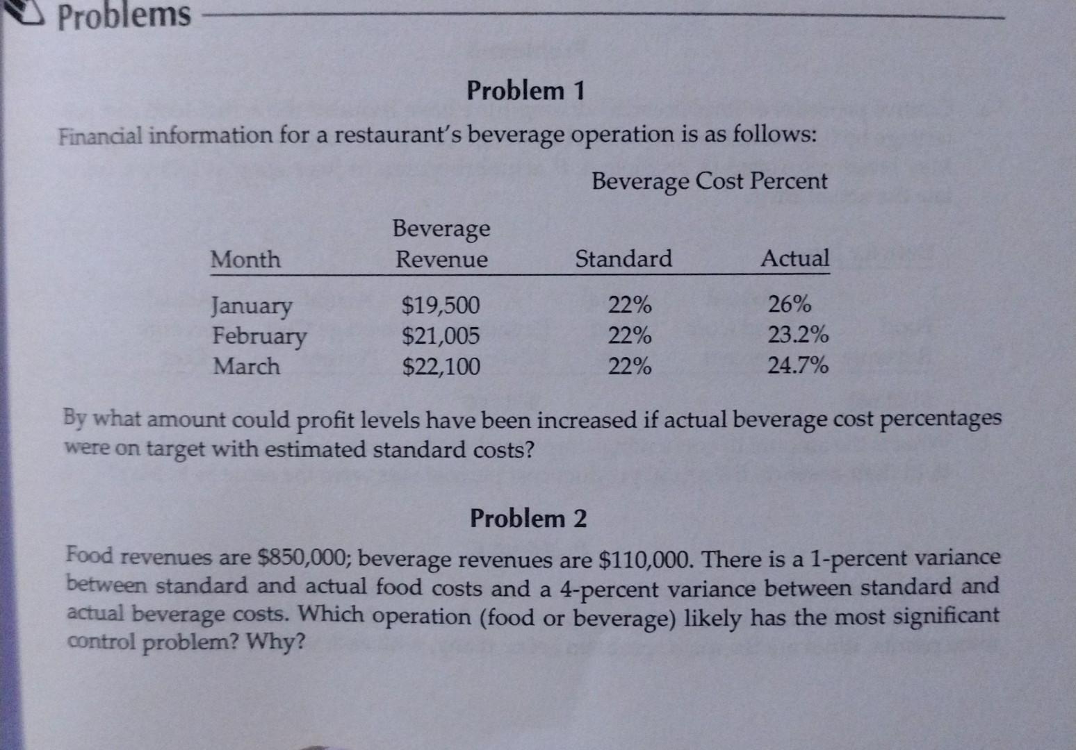 Do problems 1 and 2 Financial information for a