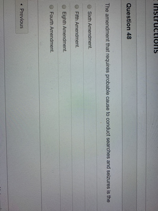 Insuruculons Question 48 The amendment that