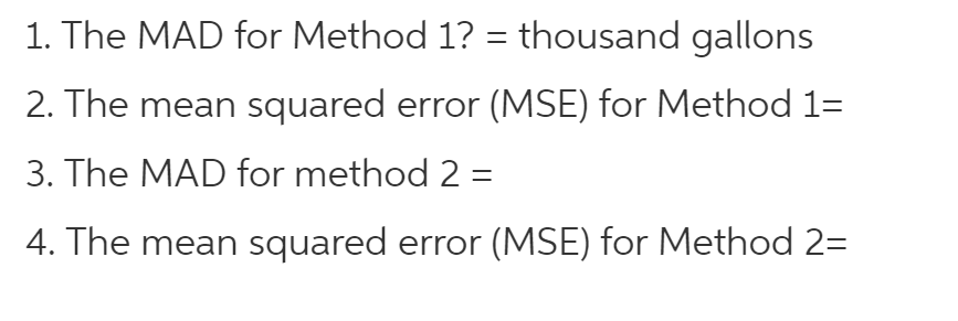 Following are two weekly forecasts made by two