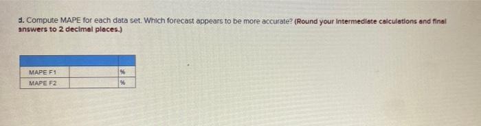 3 Problem 3-21 (Static) Two different forecasting