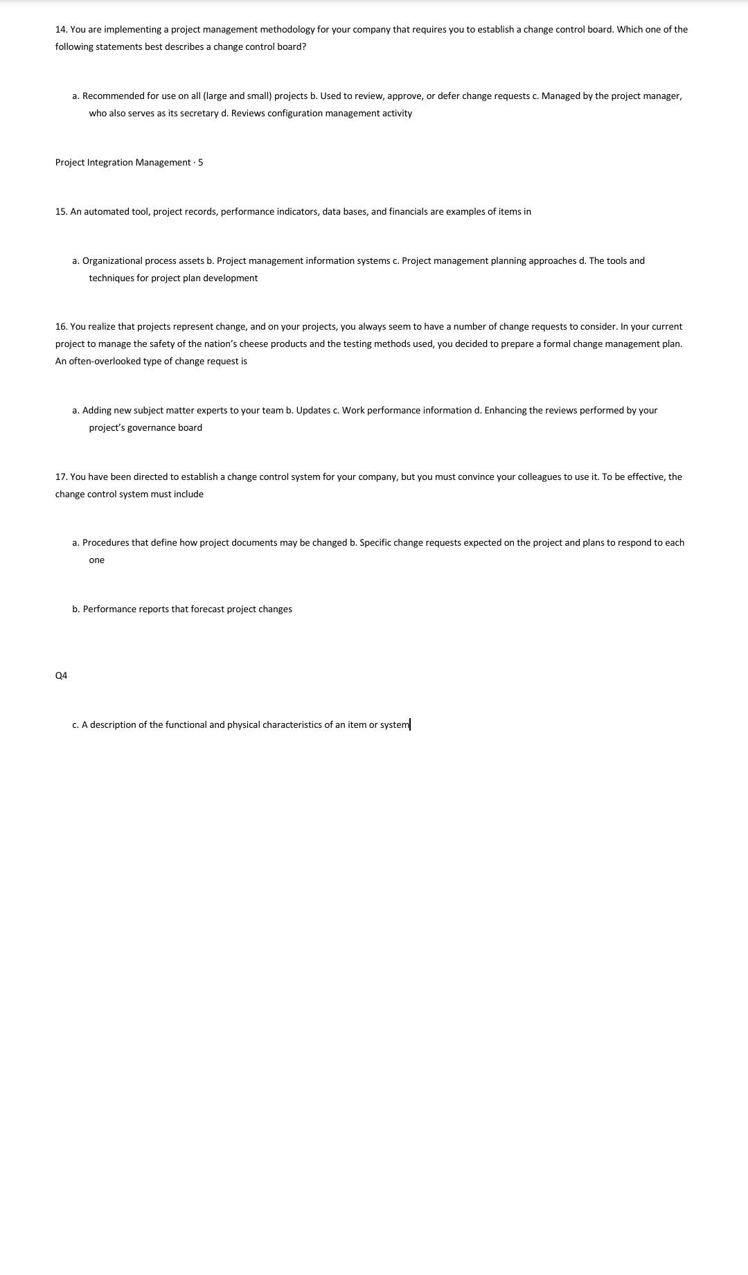 do all parts 14. You are implementing a project