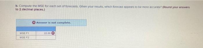 Problem 3-21 (Static) Two different forecasting