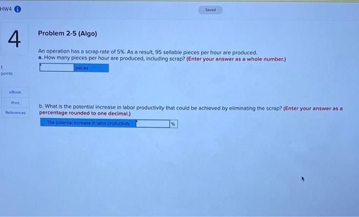 HW4 Saved Problem 2-5 (Algo) 4 An operation has a