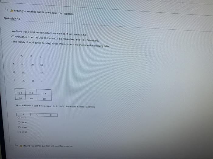 Moving to another question will save this