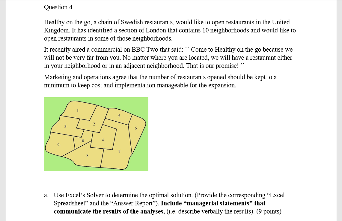 Question 4 Healthy on the go, a chain of Swedish