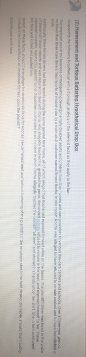 Labor and employment Law: The employer was in the